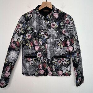 aNYplace Floral Quilted Bomber‎ Jacket Women's Size Medium